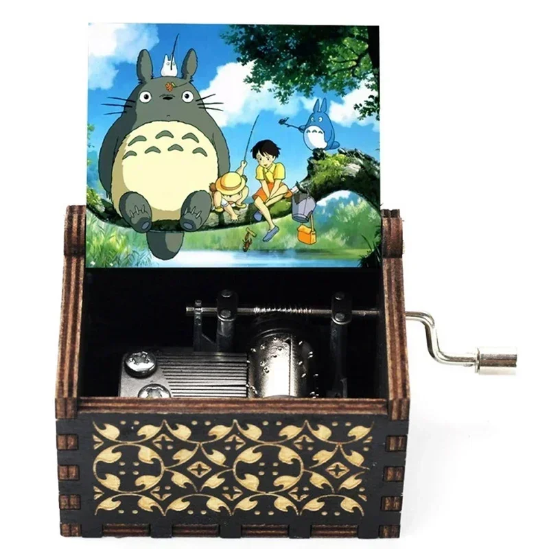 صندوق الموسيقى الخشبي المطلي الأكثر مبيعًا، هدية موسيقية صغيرة، كرنك اليد الخشبي #1