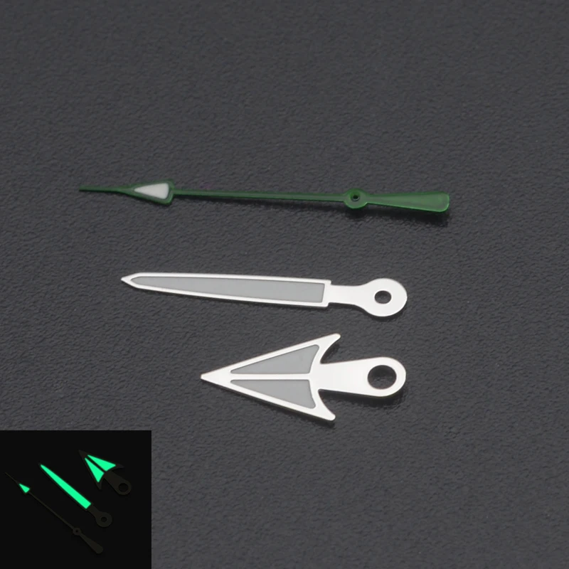 นาฬิกา NH35เข็มนาฬิกาสีเขียวเรืองแสง NH35 NH36ใส่ได้พอดีกับ SKX007 7S26 srpd สำหรับ NH36 NH35การเคลื่อนไหวส่วนหน้าปัดนาฬิกาของผู้ชาย