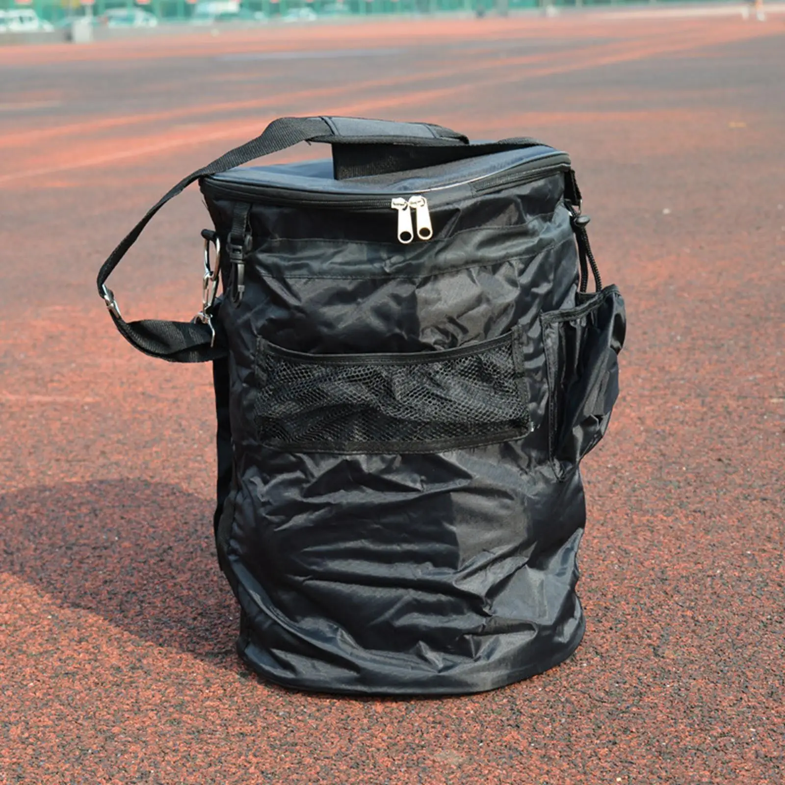 

Сумка для хранения теннисных мячей, органайзер на 80 бейсбольных мячей, многофункциональная нейлоновая корзина для хранения и переноски, черная, большой вместимости, для пиклбола