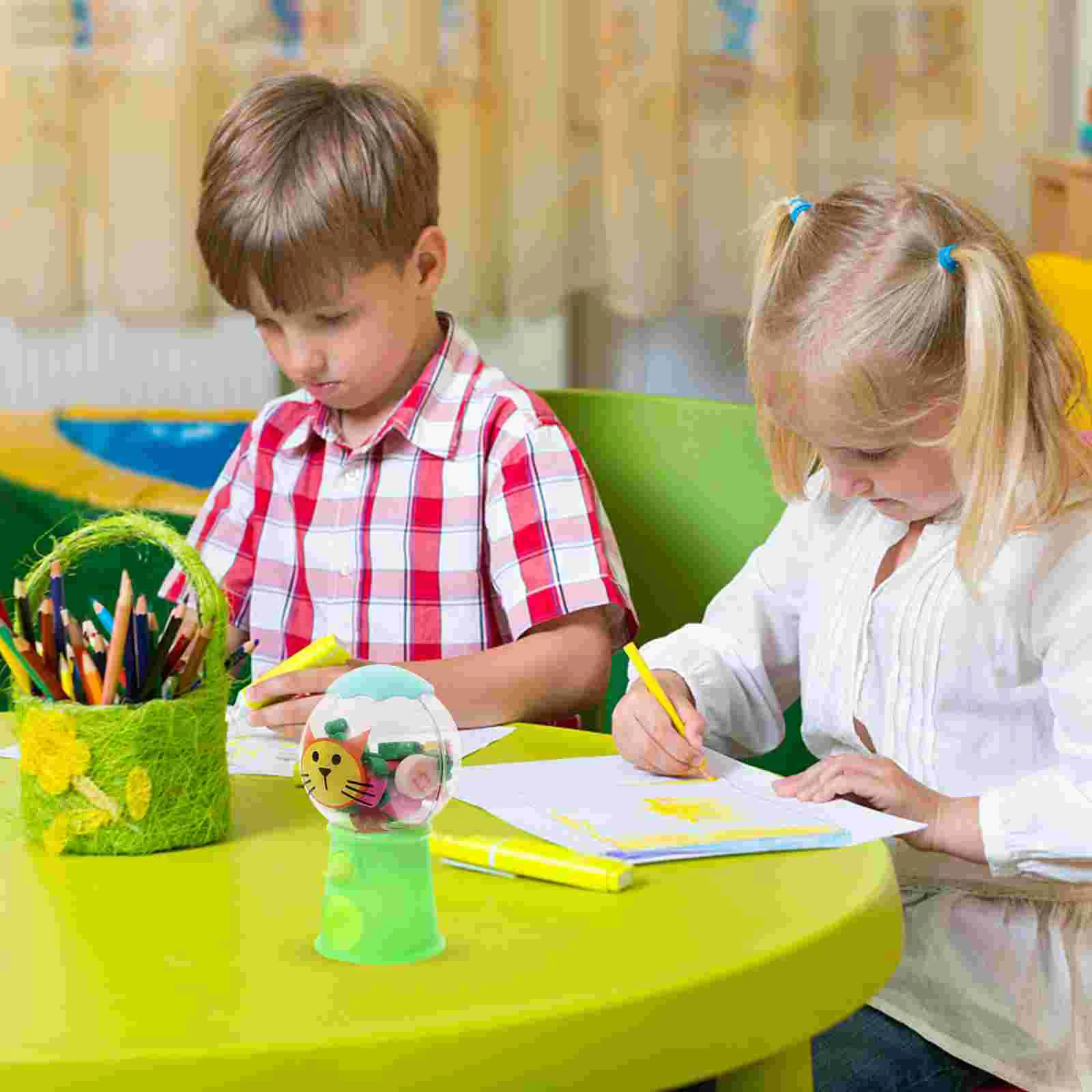 

12 шт. маленькая резиновая машина, миниатюрный ластик, мультяшный держатель для контейнера, очаровательные детские стационарные детские игрушки