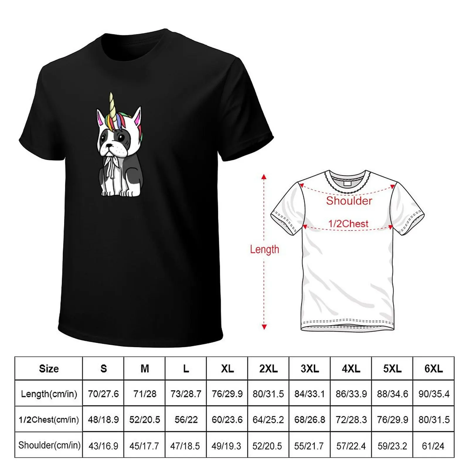 Funny Unicorn Boston Terrier T-Shirt Minimalist Graphic Tee Shirt