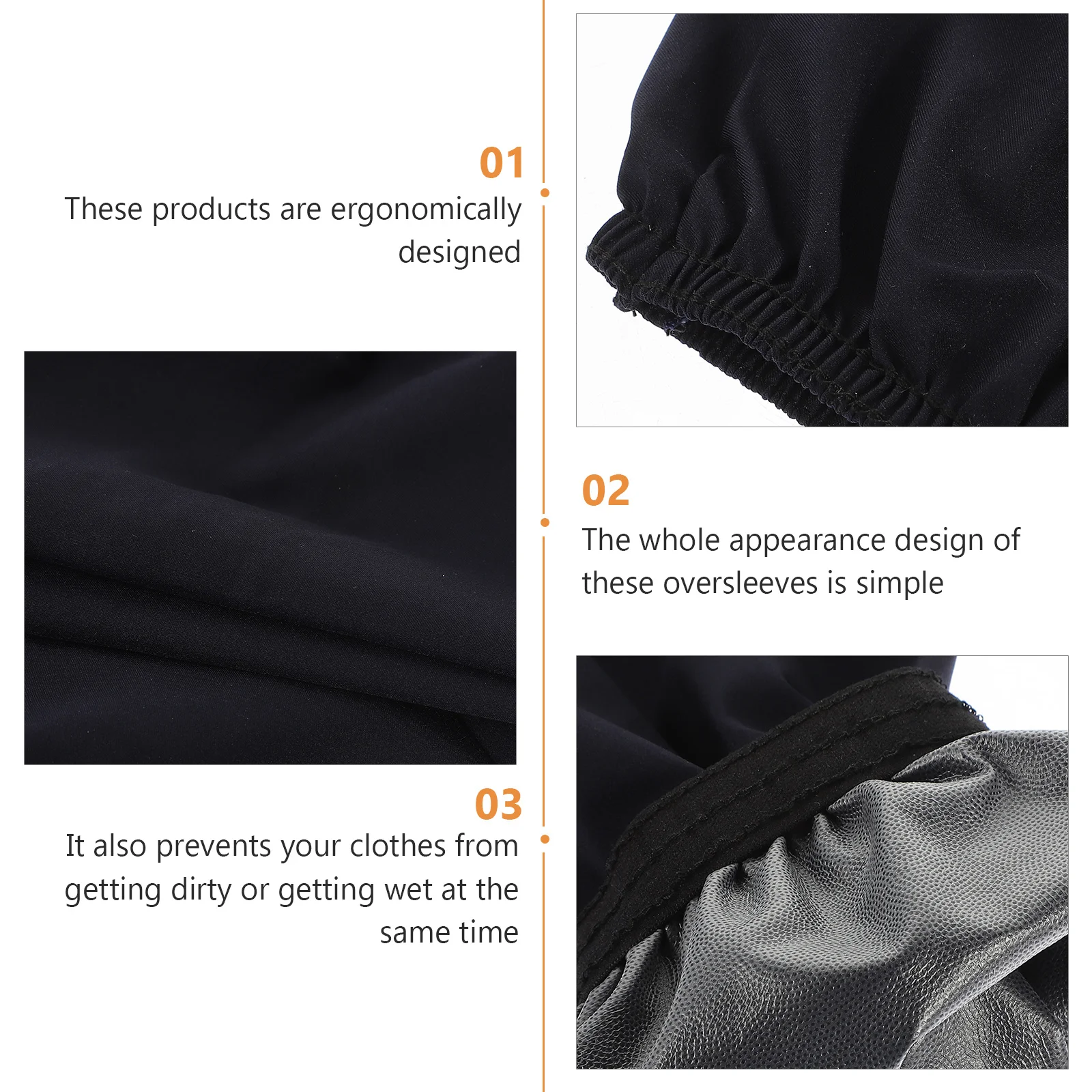 

4Pairs Waterproof Oversleeves Oil-Proof Protective Sleeves Long Arm Sleevelet Multipurpose Kitchen Cleaning Cooking Accessories