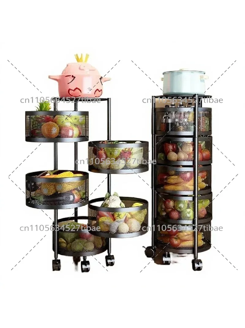 Cast Iron Multi-layer Storage Rack Kitchen Vegetable Organizer Stand