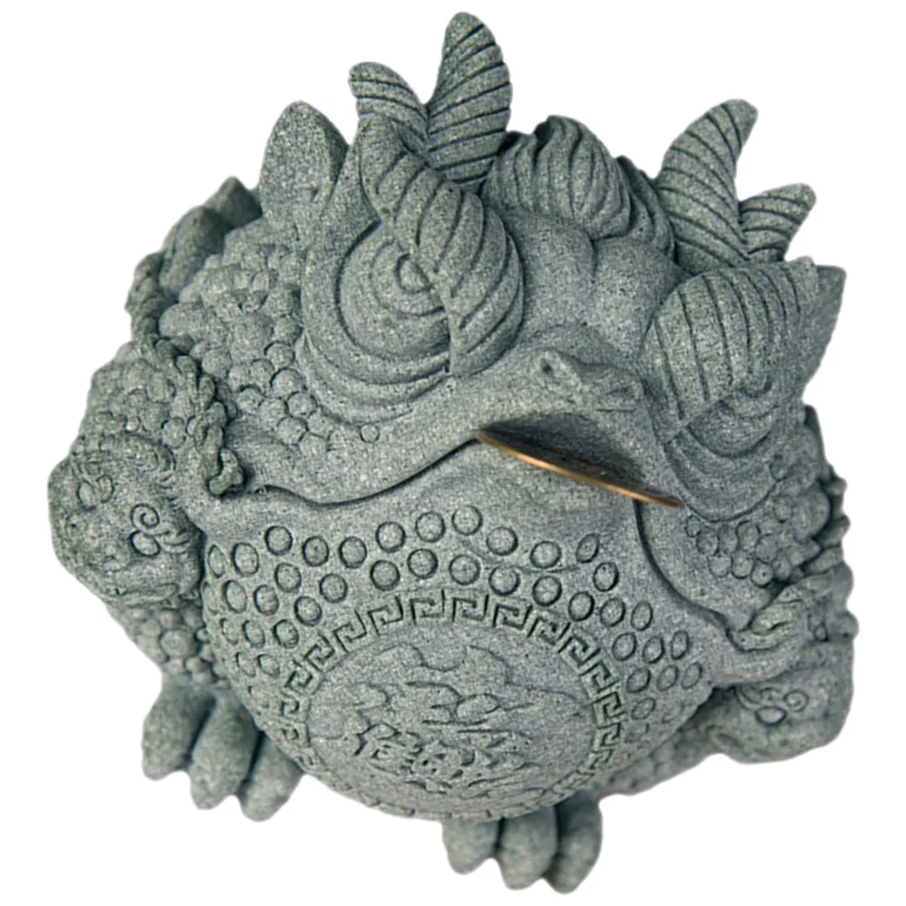 

Golden Toad Pet Statue Sculpture Money Frog Home Decor stone 2024 Figurines Gifts Tea Lover Present Desk Aquarium nament