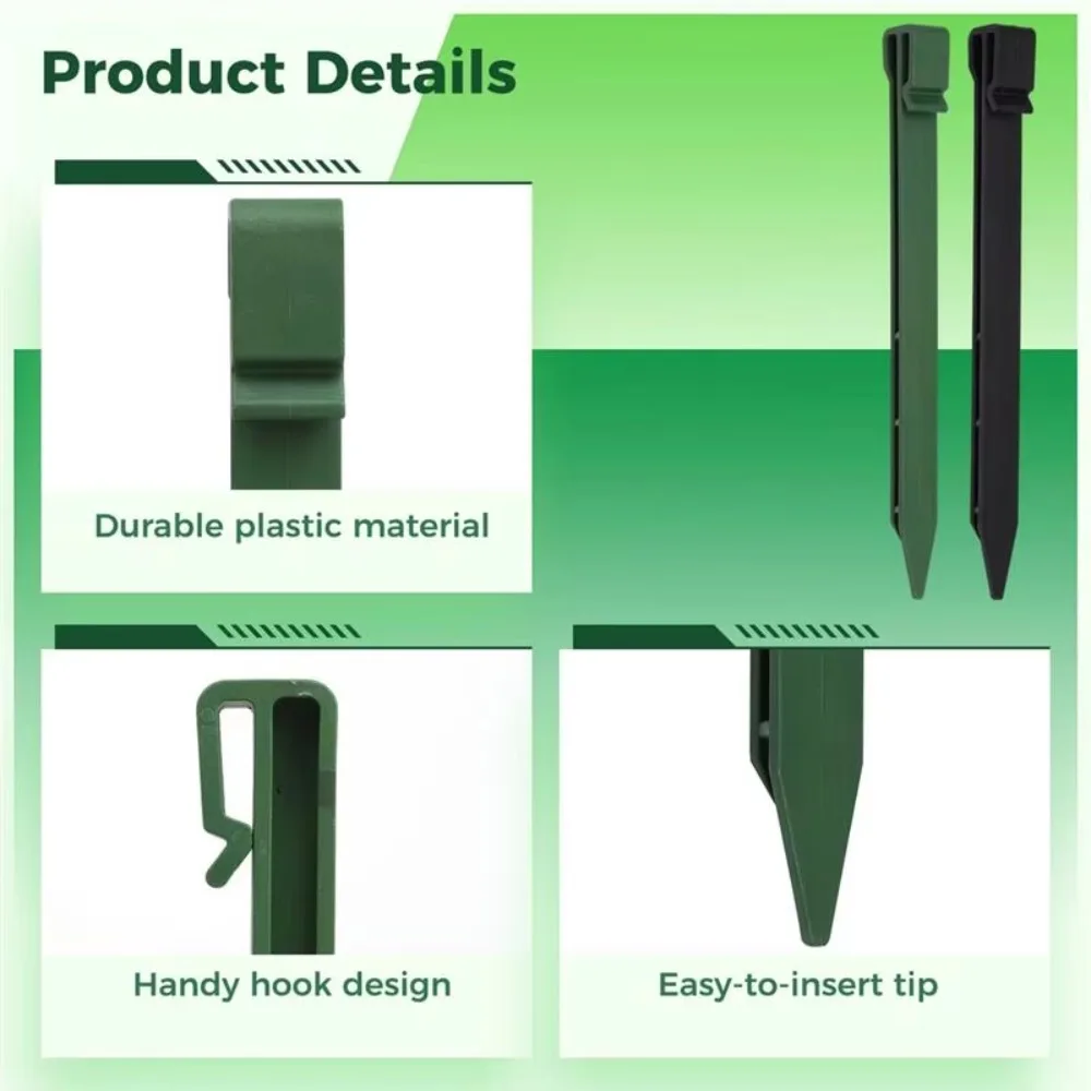 Durable Tent Pegs Garden Stakes Multifunctional Plastic Lawn Edging Stakes Bayonet design Boundary Nail Garden