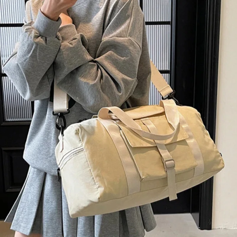 

Новая зимняя женская сумка для багажа, однотонная портативная сумка на плечо, спортивные спортивные сумки, большая вместительная сумка через плечо для альпинизма и кемпинга