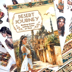 20 fogli Desert travel Sticker Book splendida ragazza estetica decorativa PET Washi Sticker materiale carta per Scrapbooking Journal