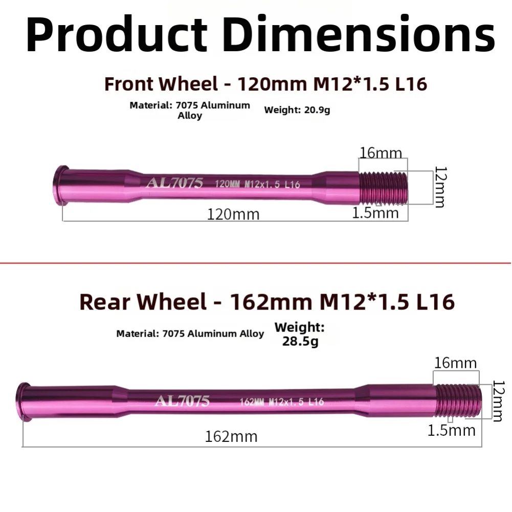 Bicycle Thru Axle AD350 300 500 RT380 RS360 RS450 Threaded Through Shaft Boost 12mm Dirt Road Bike Hub Fork Rod Replacement Part