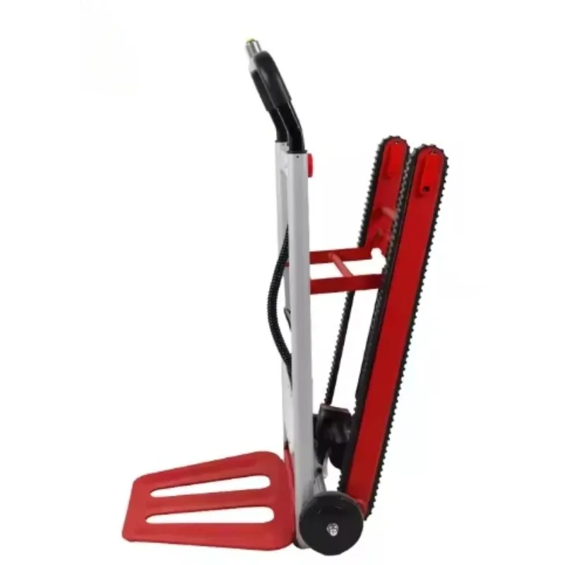 계단 오르기, 배터리 트롤리, 접이식 경량, 노동 절약형, 빨간색 전동 카트