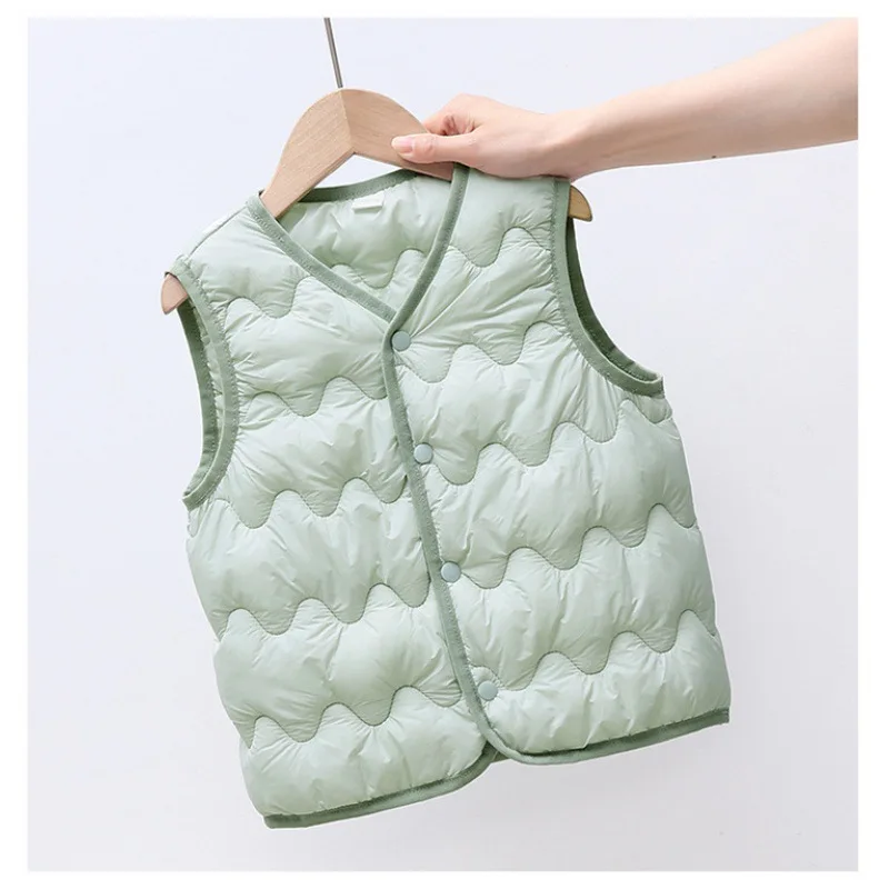 2026 Autumn Winter Kids Thermal Vest Lightweight Versatile Waistcoat for Boys Girls Inner Wear Quilted Puffer Jacket