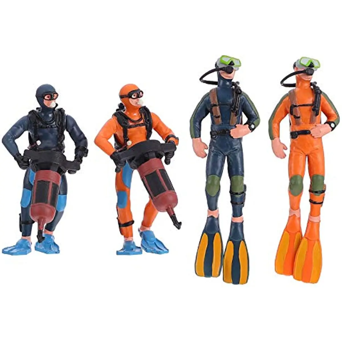 

OozDec 4pcs Scale Model People Set Action Figure Diorama Model Swimmers Figurines Scuba Diver DIY Sand Table Layout Model