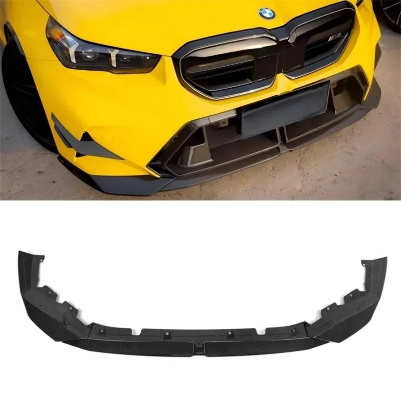 

For BMW M5 G90 Real Dry Carbon Fiber Front Lip Front Bumper Lower Lip Under Spoiler Splitter Car Accessories Body Kit