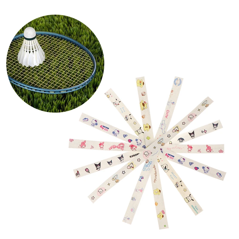 1Pc Cartoon Sanrio Self Adhesive Badminton Racket Protect Tape Anti Paint Off Tennis Racket Frame Edge Protection Stickers