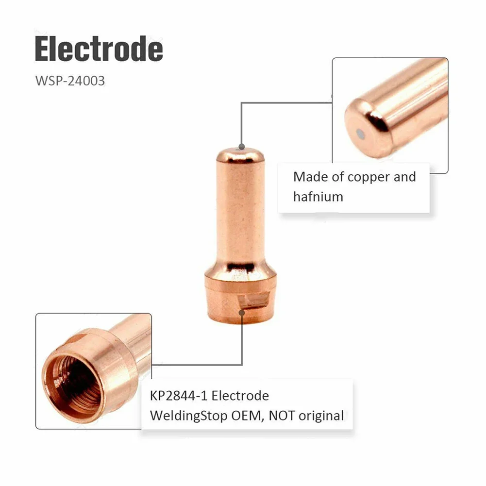 20pcs KP2844-1 Plamsa Electrodes KP2844-3 Tips For Tomahawk 1000 LC65 Plasma Electrode Plasma Nozzle Kit Welding Tools