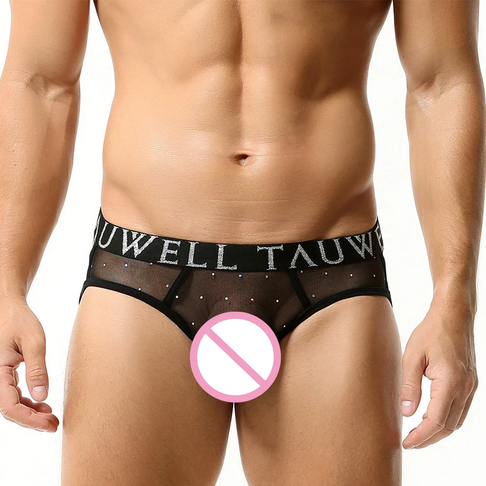 

Sexy Men Jockstrap Briefs Sissy Mesh Transparent G-String Backless Short Underwear Male Seduction Thong Gay Erotic Underpants