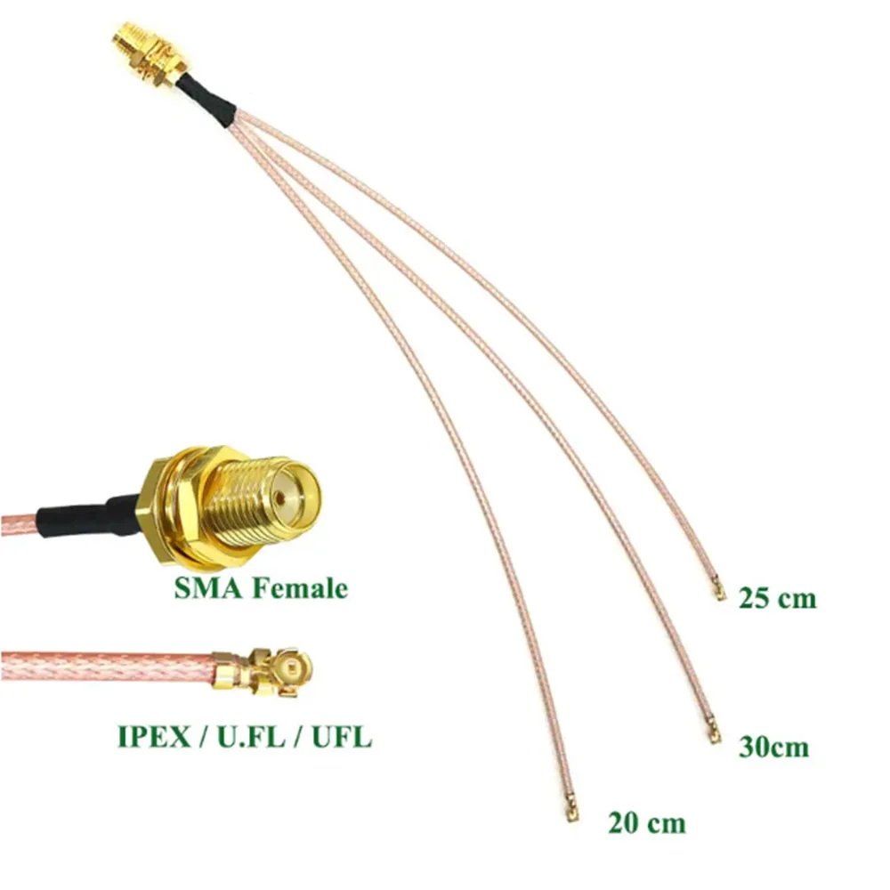 Essential for efficient WiFi upgrade,IPE/SMA female tail fiber antenna,RG178 low loss splitter