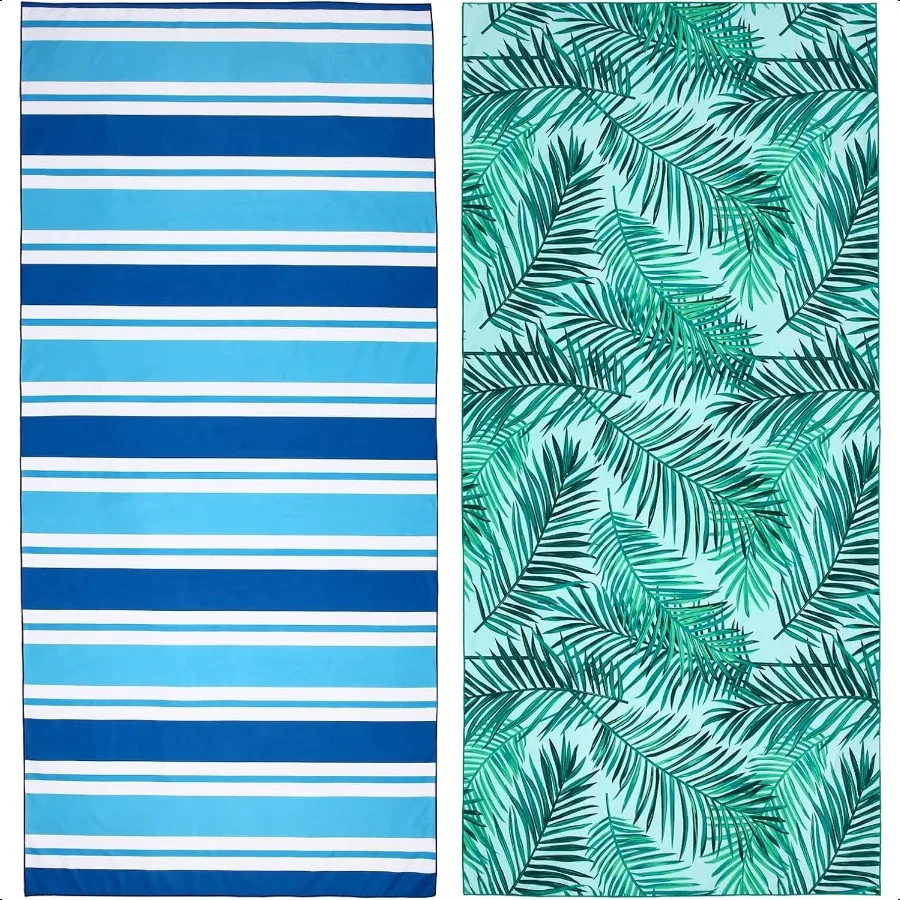 

2 Pack Microfiber Beach Towel Oversized Microfiber Pool Towel 75x 35 SandFree Beach Towel Quick Drying Camping Towel er Absorbe