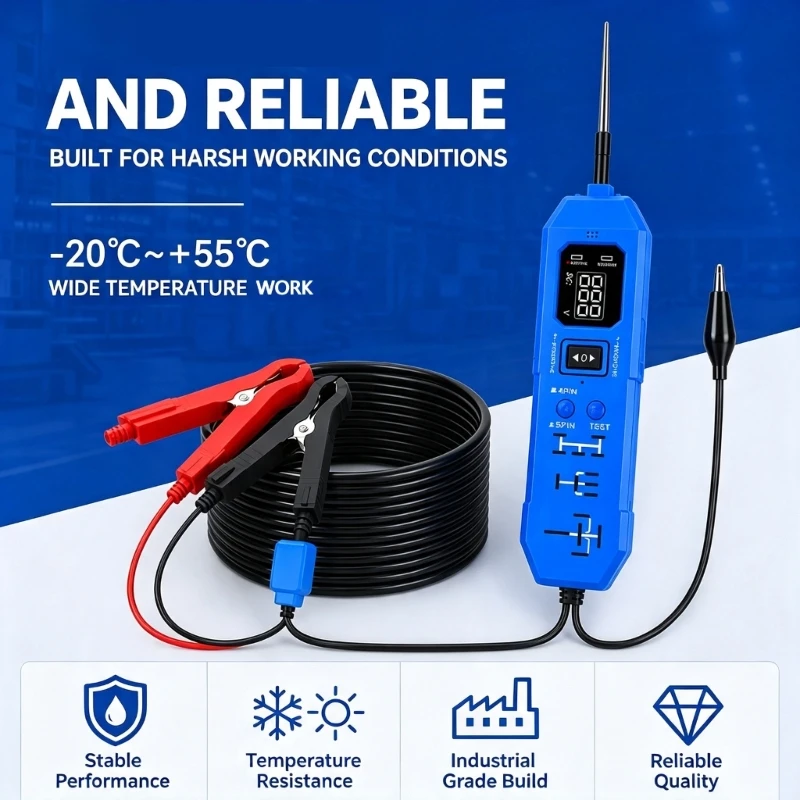 2 in 1 Automotive Power Circuit Probe Tester with Digital Display, Circuit Tester 3.5-24V for Vehicle Wiring Review and 68UF