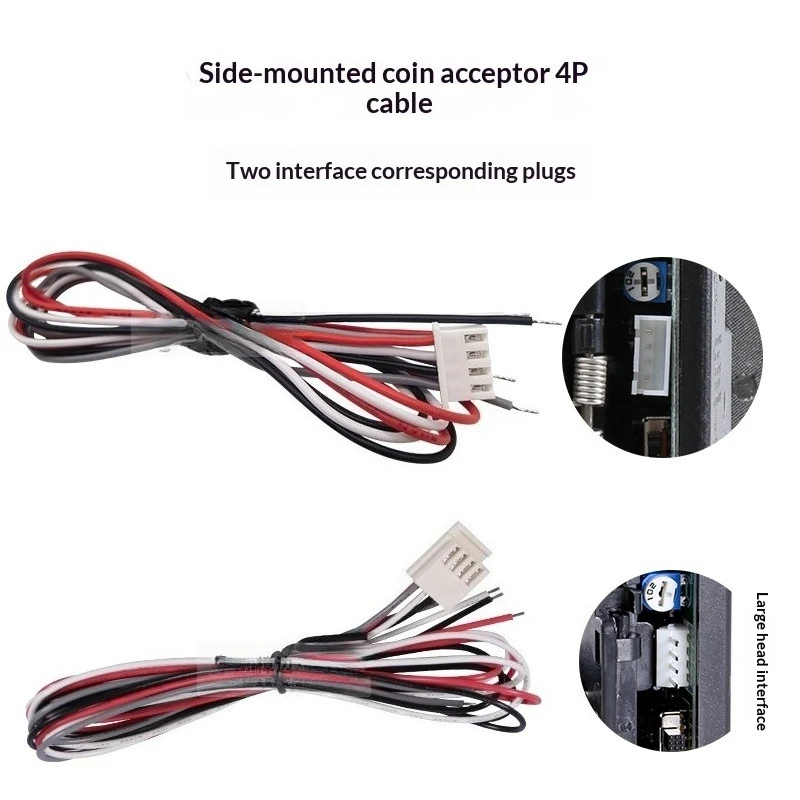 5pcs Arcade Game Coin Mechanism 4P Connection Cable Signal Wire for Vending Machine Water Dispenser Coin Changer