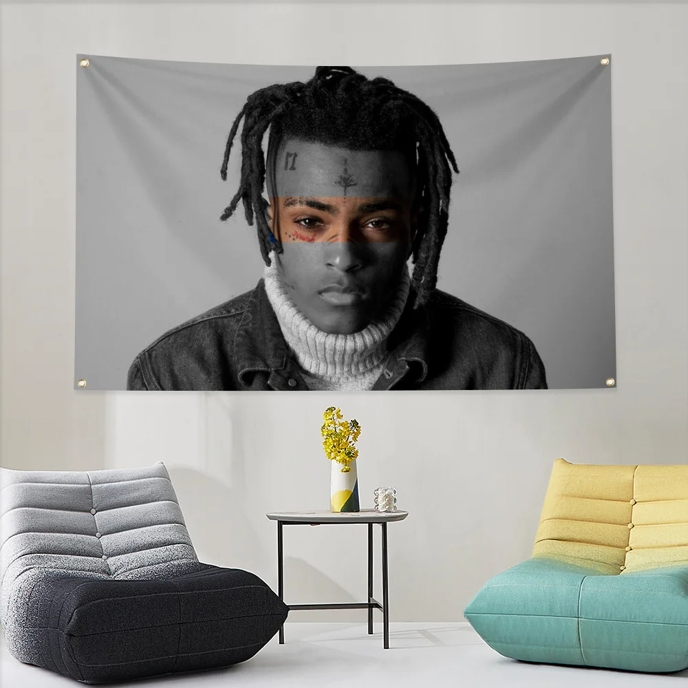 XXXTentacion Tapestry Home Decoration Flag to Hang Rapper Decor Flags Outdoor Bedrooms Garden Banners Accessories Gifts Flag