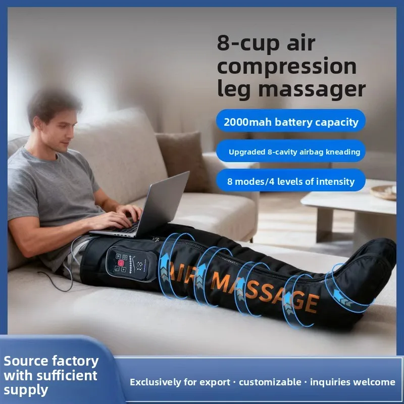Air Compression Leg Massager, Whole Leg Relaxation, Pressure Therapy, Lymphatic Drainage, Pain Relief, Circulation Improvement