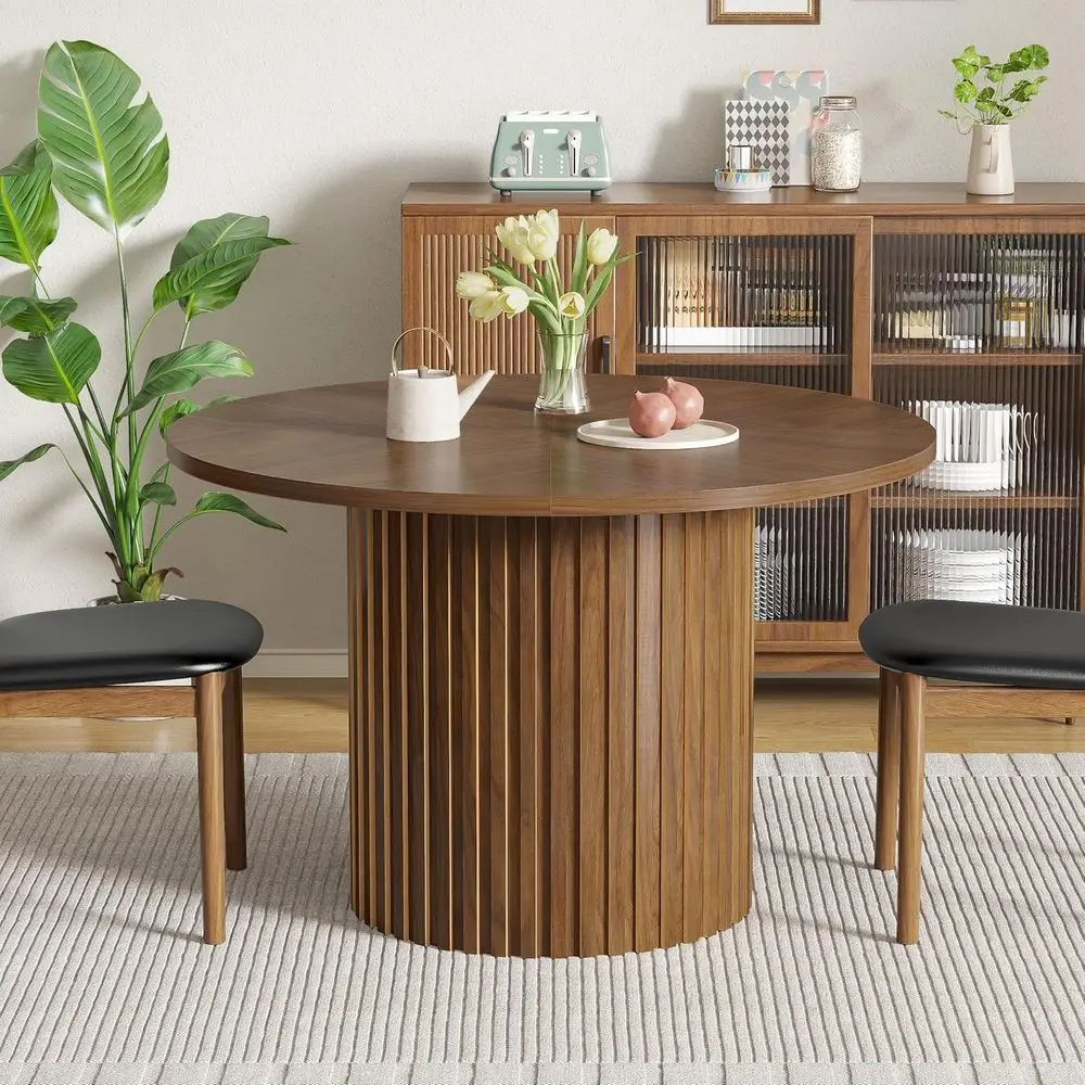 

Круглый обеденный стол Walnut Rustic 47, подходит для 4-6 человек