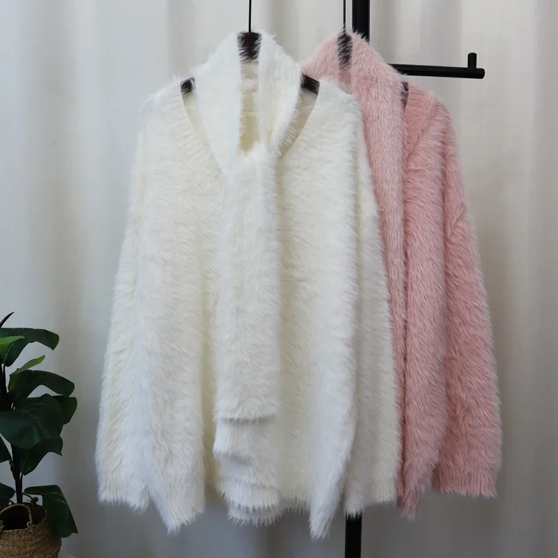 

Осень-зима, новые модные женские однотонные свободные повседневные модные теплые мягкие вязаные пуловеры, свитера, женская простая одежда, топы