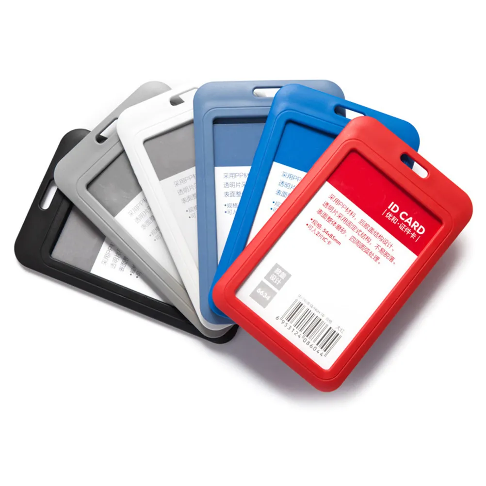 

3Pcs Id Badge Cover Credentials Holder Dusty Blue Multi-Function Employee Badge Protector Office Bus Pass Wallet Card Cash