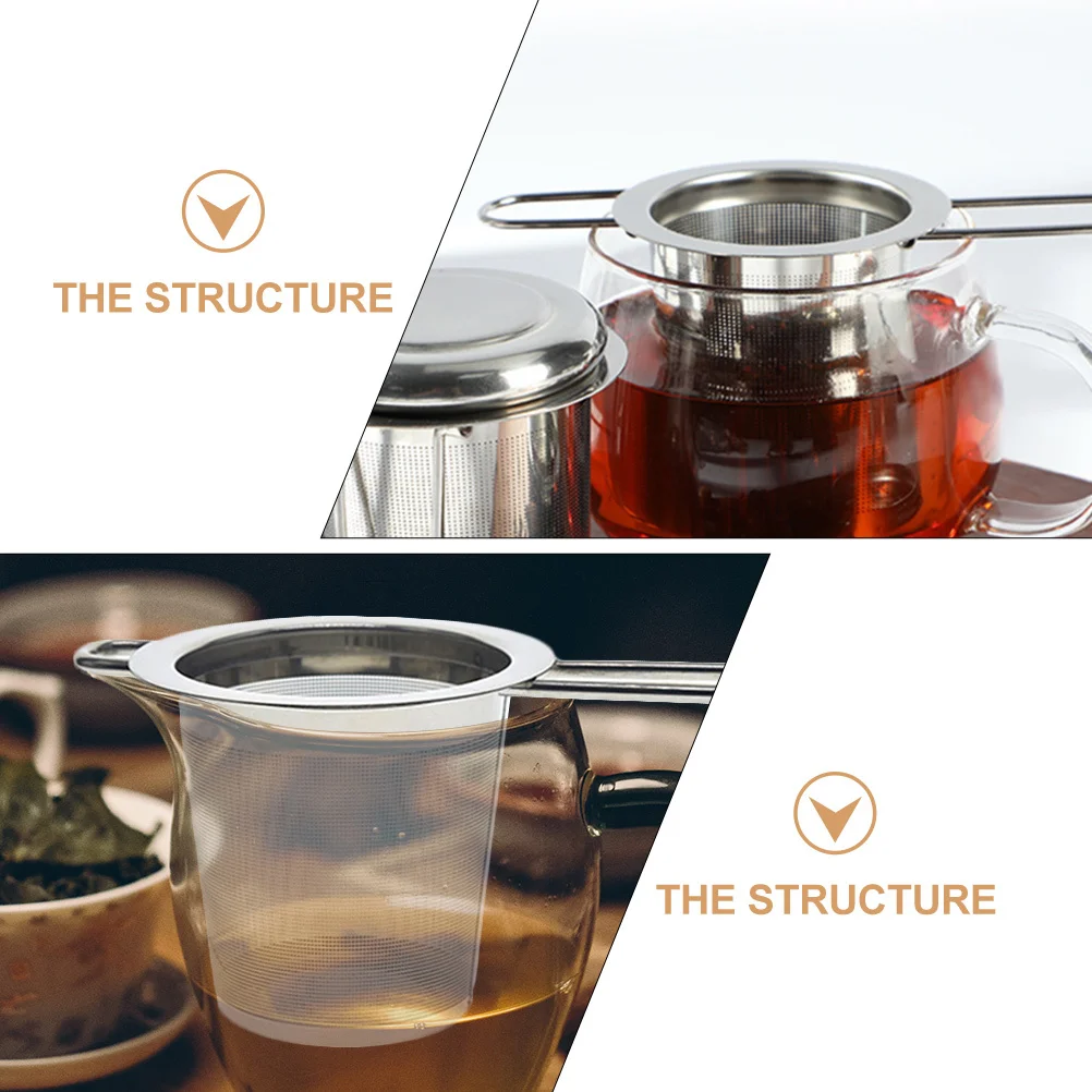 

2pcs Stainless Steel Filters Infuser Colanders Chinese Accessories Fine Mesh Strainer Home Tea Ceremony High Temp