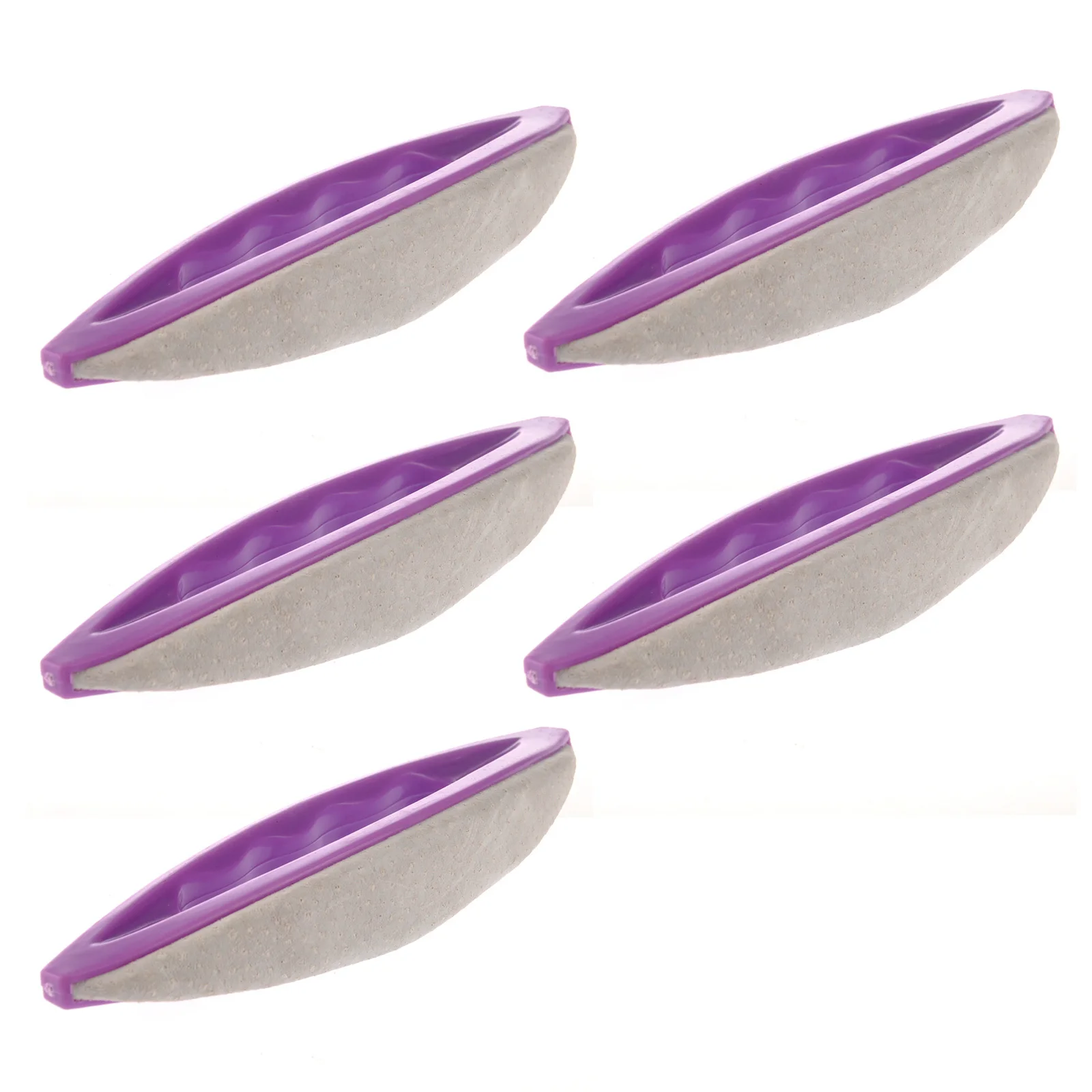

5pcs Nail Art Buffer Brushes Purple Hard Plastic Handle For Natural False Nails Polish Waxing Manicure Tool Nail Art Brush Set