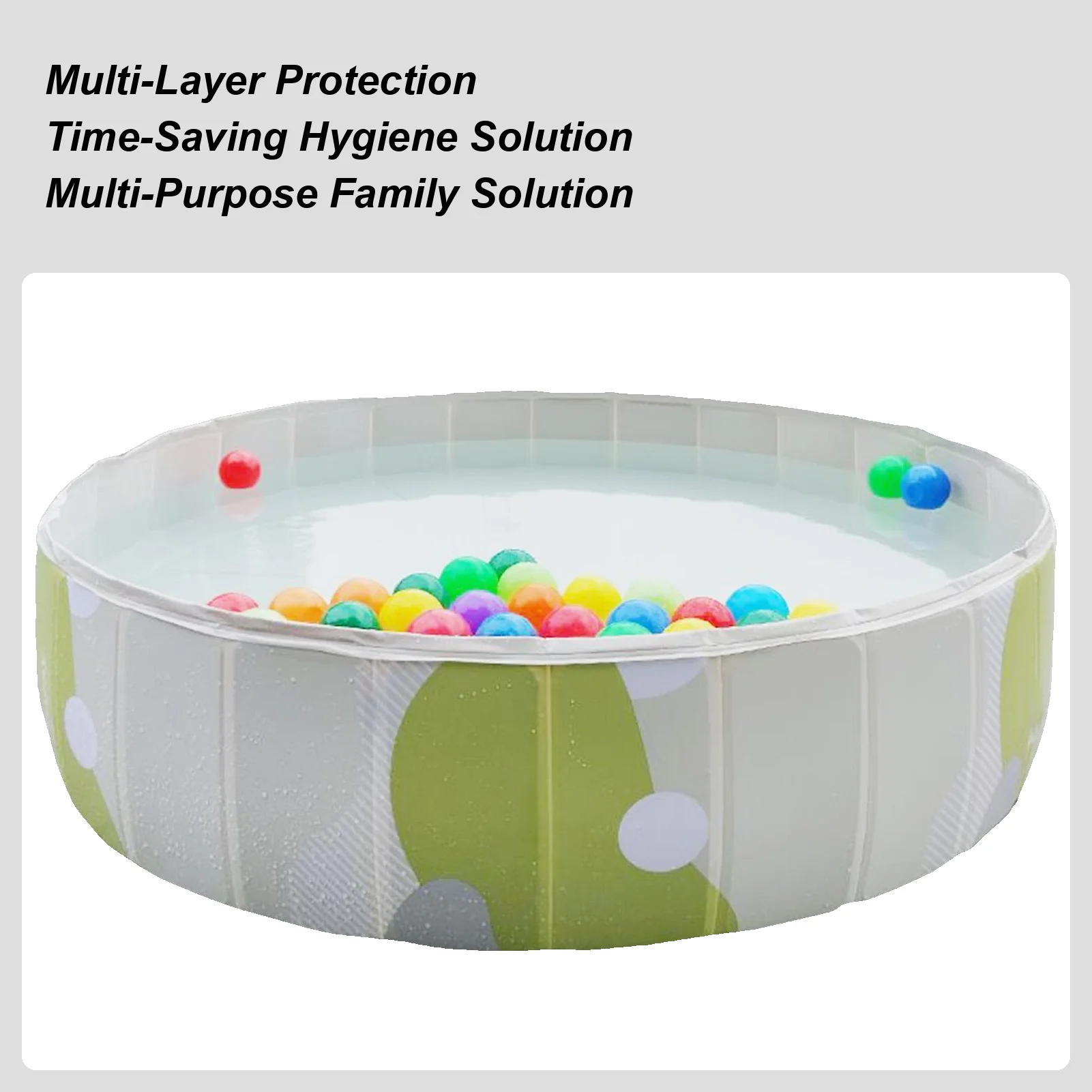 

80cm/100cm Swimming Pool Household Pool Foldable Thickened Paddling Pool For Pet Parent-child Summer Play Tool Quick Setup