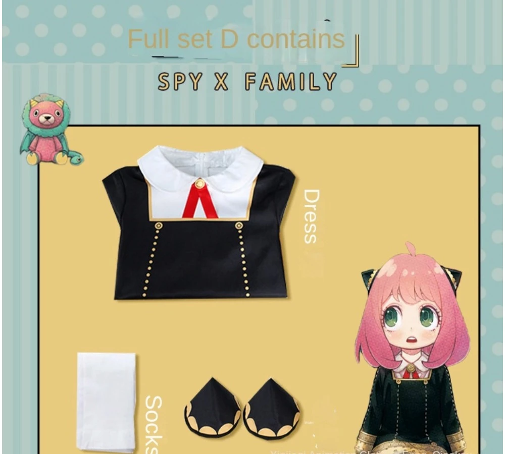 Nuevo disfraz de Spy Play House Cos Aniya Aniya, conjunto completo de ropa familiar espía, disfraces de Halloween para mujeres