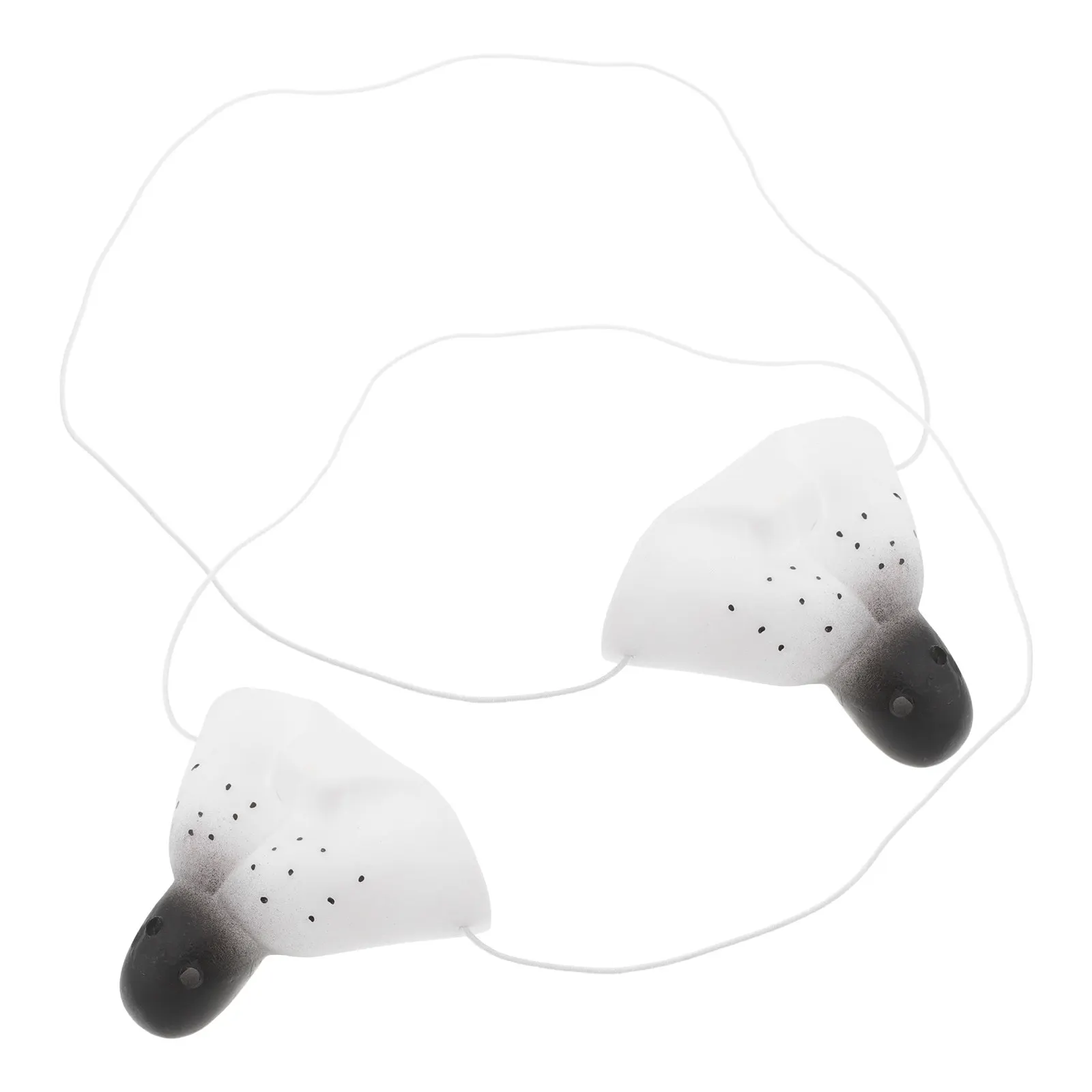 2Pcs Realistic Rat Nose Accessory Fake Mouse Nose Comfortable Breathable for Halloween Carnival Cosplay Performance Animal Prop