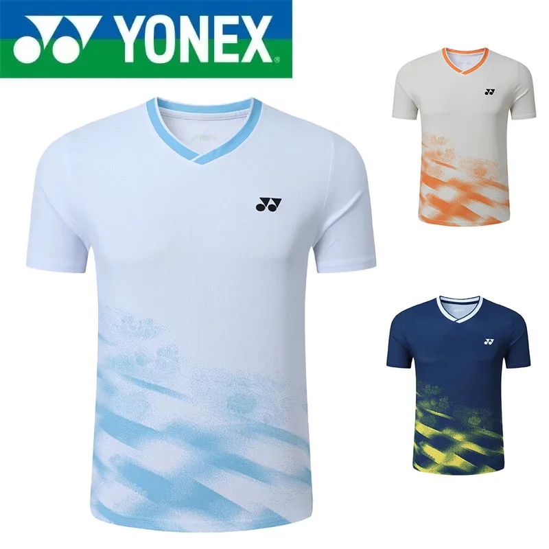 YONEX Badminton Shirt Men's and Women's Summer Sports Shirt Competition Top Short Sleeved Quick Drying Training Shirt