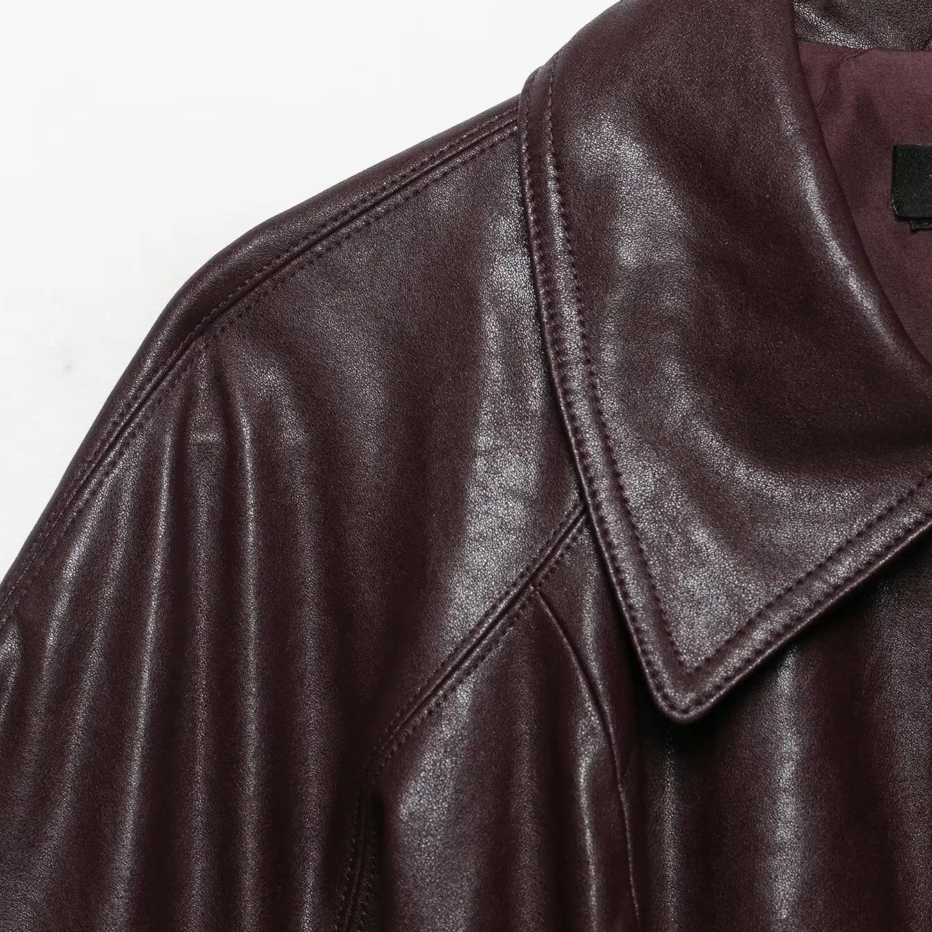 KASLEAD New Women's Leather Effect Belt Jacket Coat 3046308 Short Sleeve Zipper Closure Polyester Fiber 100% Autumn Fashion