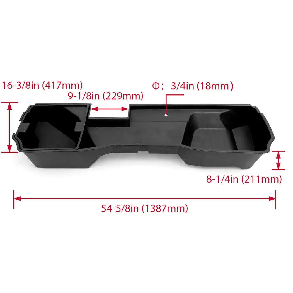 US Underseat Storage Box For 2014- 15 16 17 18 Silverado Sierra 1500 2500 Extended Double Cab