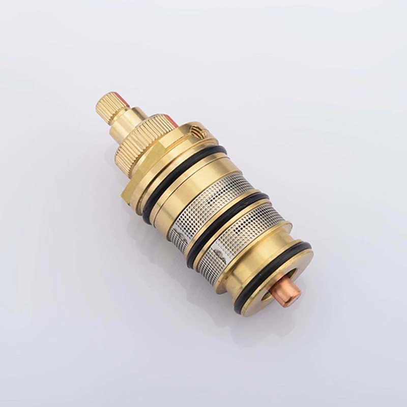 Brass Thermostatic Valve Spool Faucet Cartridge Bath Tap Shower Adjust Water Temperature Thermostatic Mixing Valve Accessories