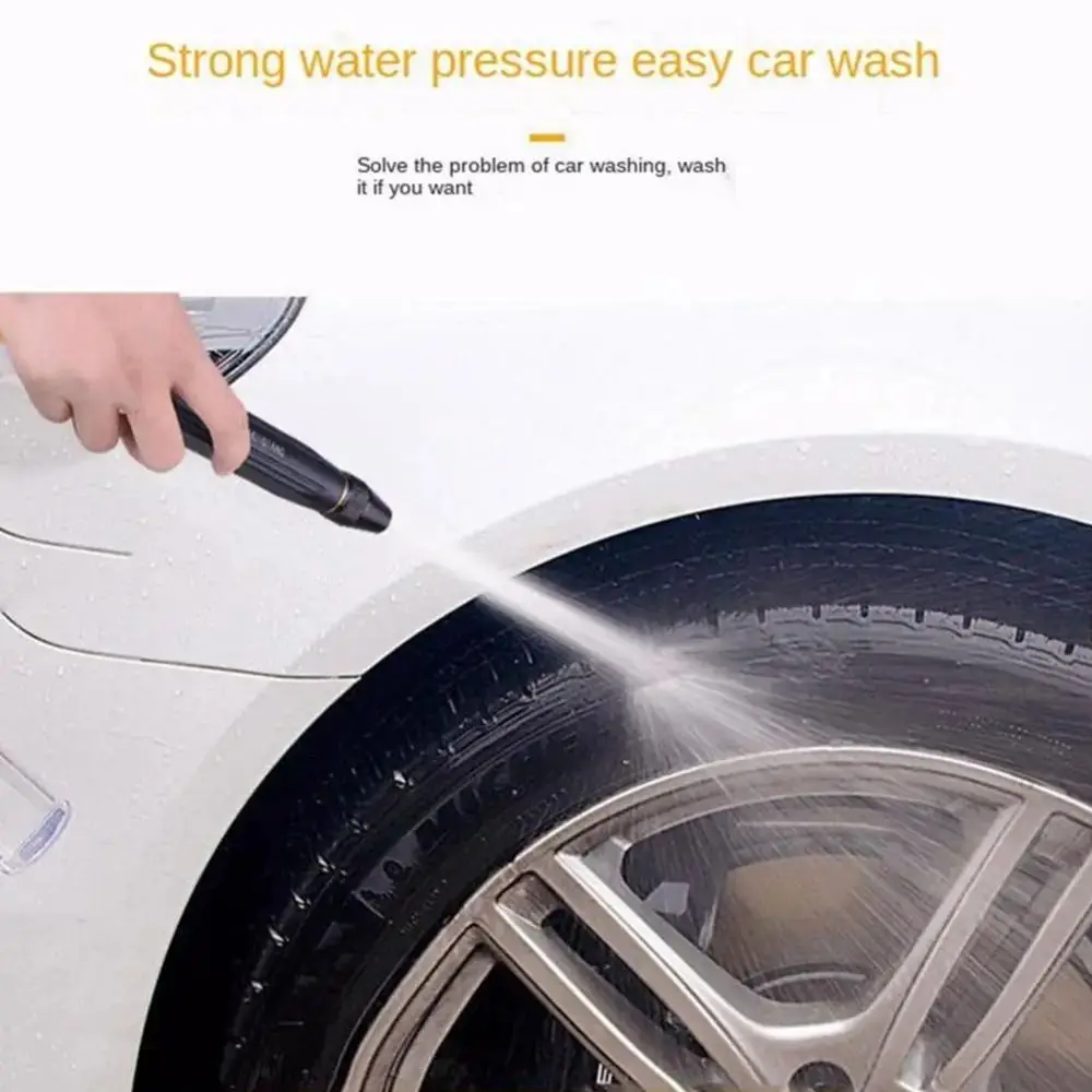 Portable Car Wash Nozzle Adjustable High Pressure Direct Spray Nozzle Direct Spray Lightweight Garden Watering Hose Car Wash