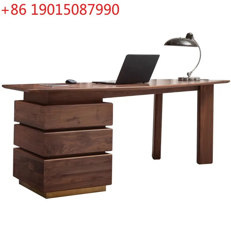 

Итальянский письменный стол из массива дерева, простой дизайн, стол руководителя из южноамериканского ореха.
