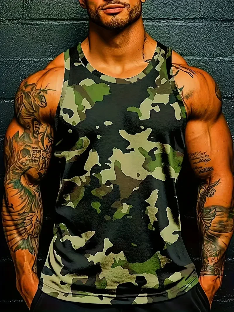 Regatas camufladas masculinas - Summer Gym Clothing avaliação e preço