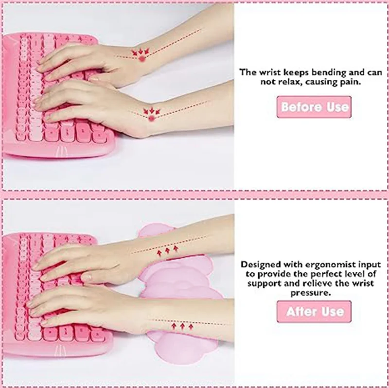 GOB-oCloud マウスパッド リストサポート、レザー防水コースター、コンピューター、ラップトップ、オフィス用人間工学に基づいたパームレスト