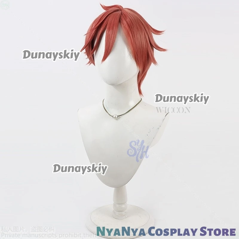 Anime Tougen Anki Cosplay KYOYA OIRANZAKA disfraz Wig Pendek Merah Rambut Sintetis Tahan Panas Halloween Pesta Natal Roleplay