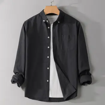 10 best sales Erkekler için beyaz uzun kollu gömlek - №6