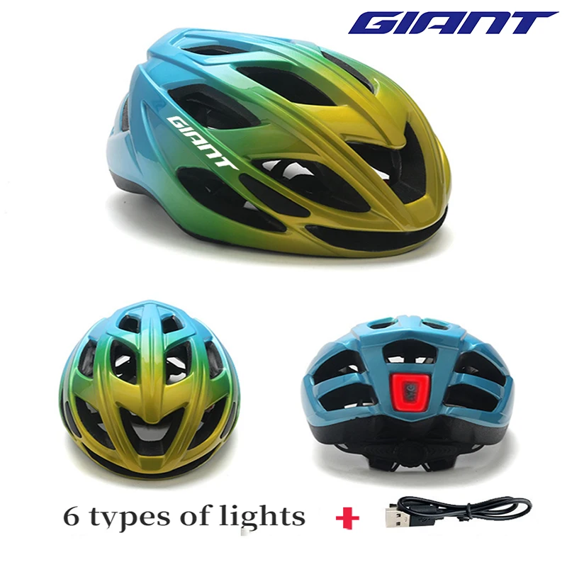 

GIANT Cycling Helmet Sports MTB Bicycle Helmet Ultralight Riding Aerodynamic Mountain Road Bike Helmet Men Women with lamp