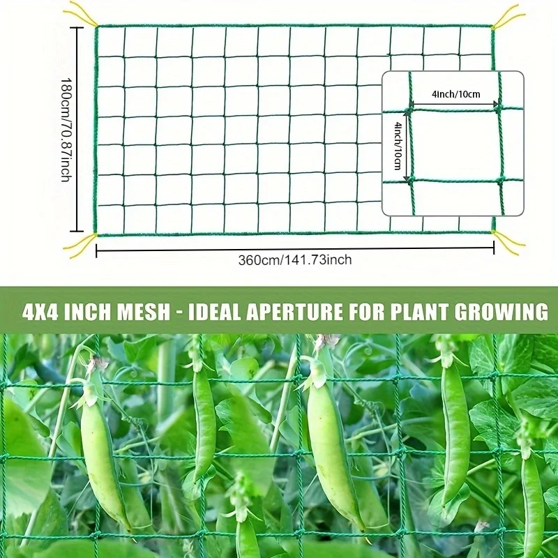 Plant Trellis Pergolas, Heavy-Duty Polyester Grow Net, Garden Trellis Netting With Square Mesh For Climbing Plants, Vegetables,
