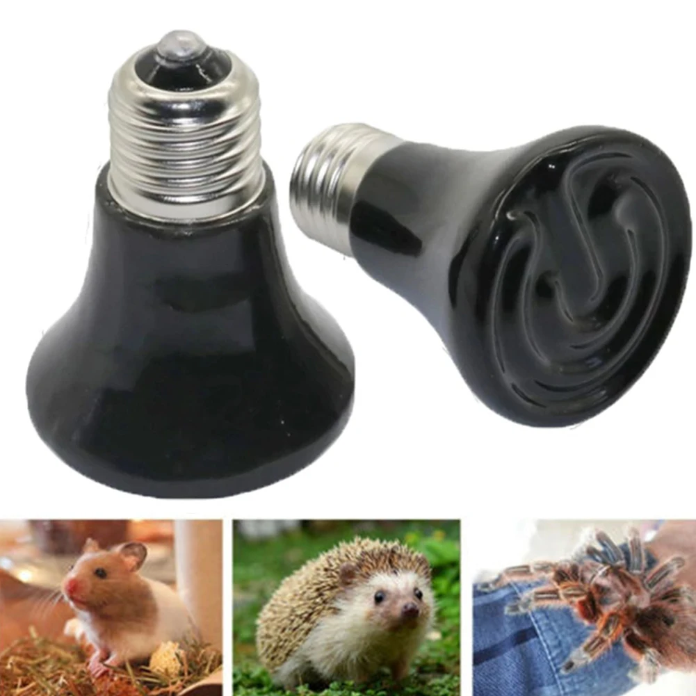 1 Pcs Heat Emitter Bulb 25W 50W 75W Infrared No Light Emitted Ceramic Alloy Electrical Black Ceramic 25W 50W 75W
