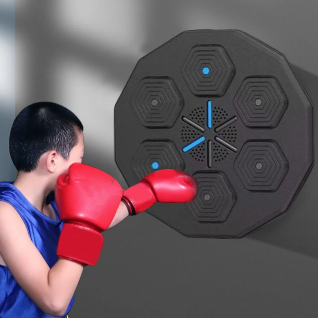 Objetivo de pared electronico inteligente bolsa de arena iluminada con LED reaccion relajante maquina de boxeo musical para ninos adultos