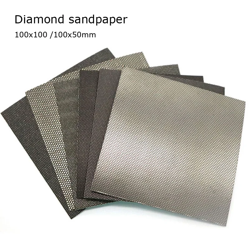 100x100 /100x50mm Diamond Sandpaper Diamond Sanding Paper for Polishing Alloy Tungsten Steel Silicon Carbide Glass Ceramic