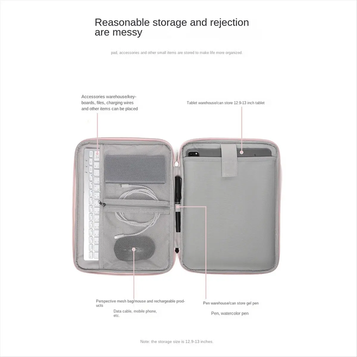 Laptop Case 14-15 Inch Waterproof Tablet Bag Sleeve Handbage Portable Laptop Sleeve Case Dark Gray