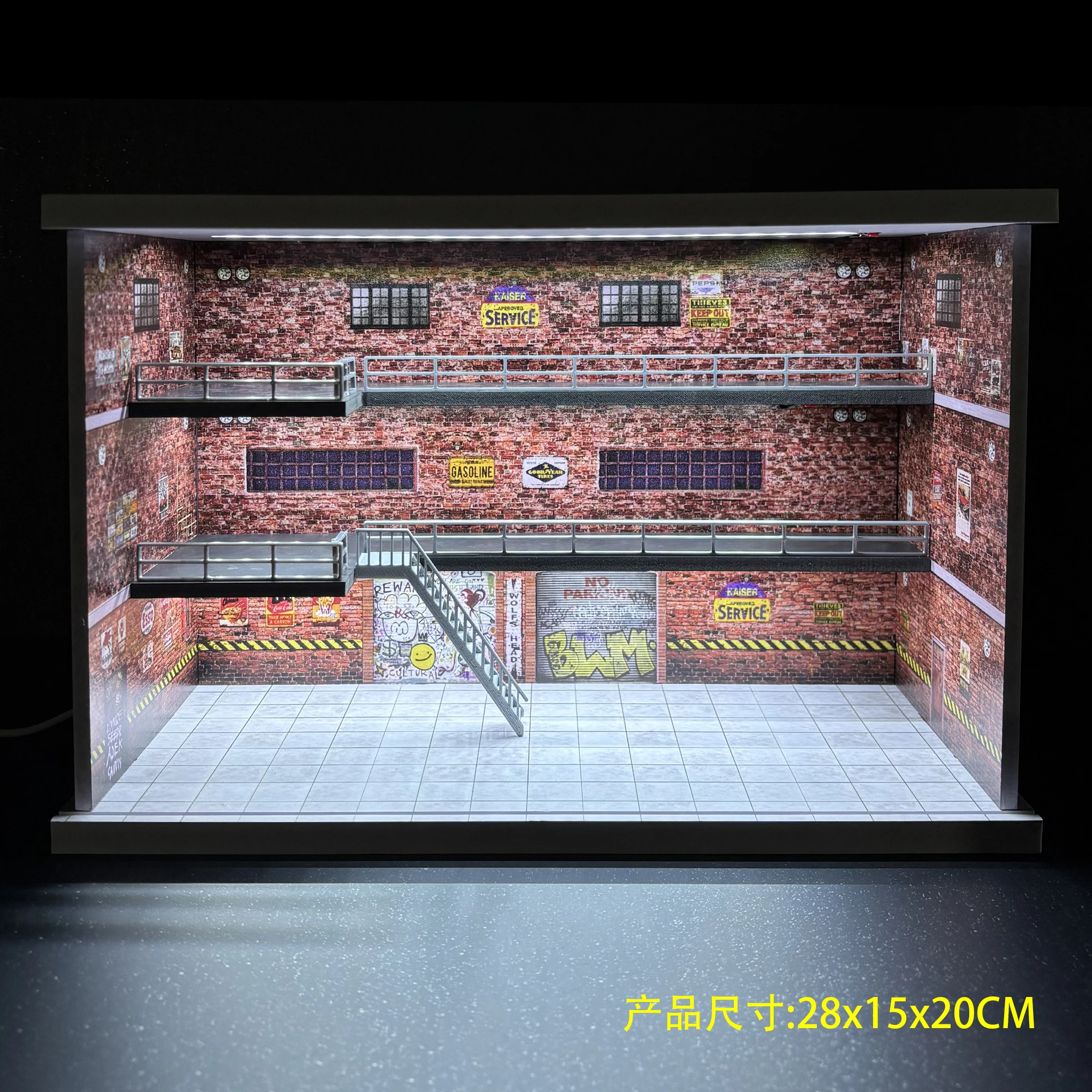 Modular 1/64 Scale Car Parking Lots Garage Diorama Models Stackable Levels for Hot Wheels Tomica Car Collection Box Gifts - view 2